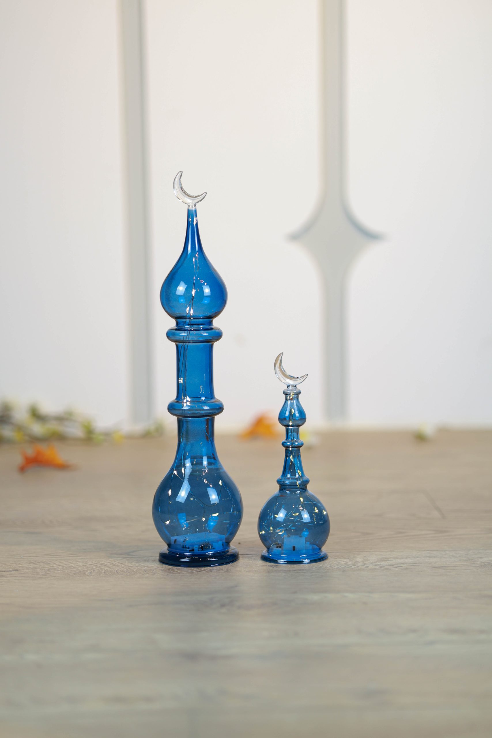 233A1505-2 طقم مآذن مضيئة ازرق غامق - الصورة 1