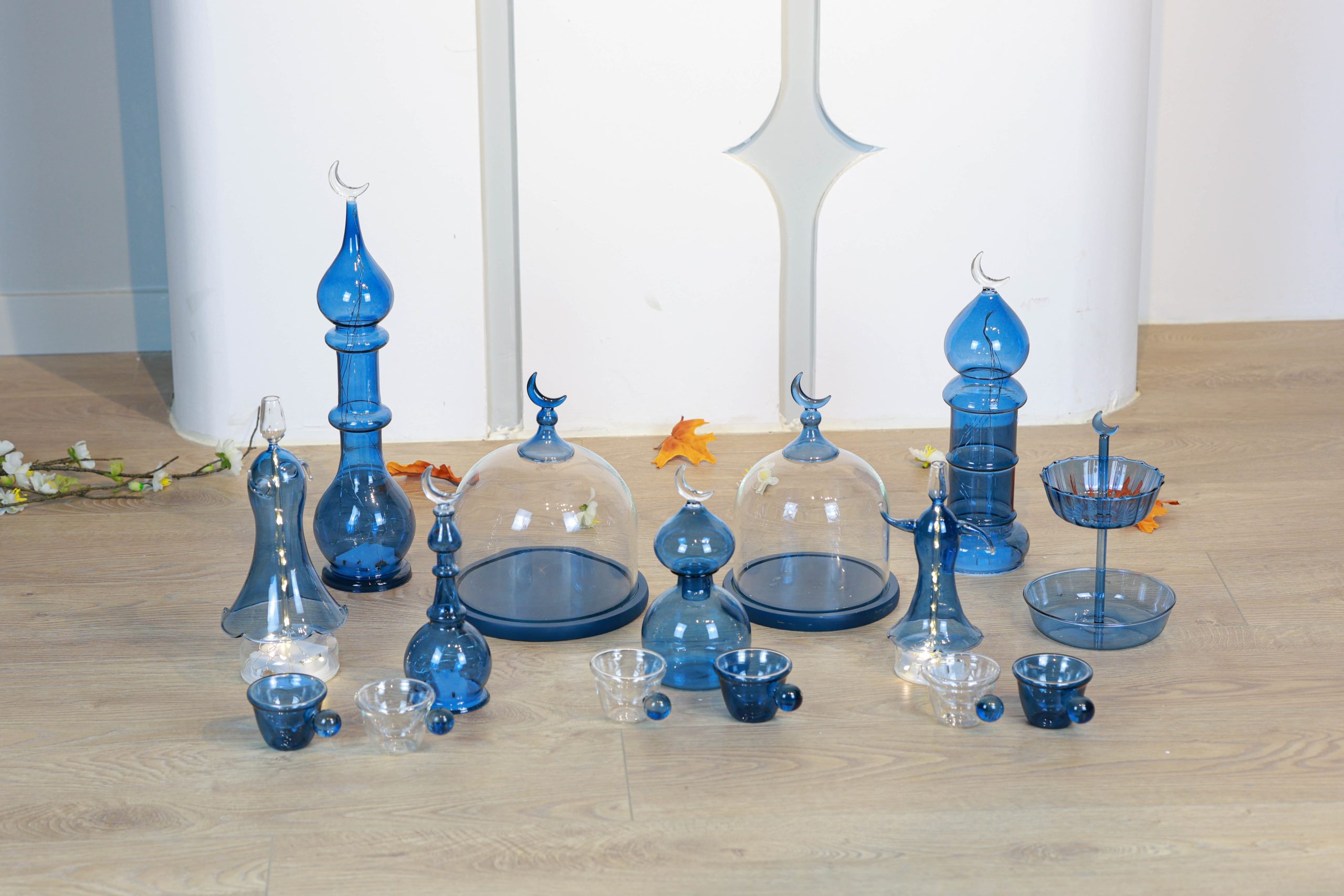 233A1511-2 طقم زينة رمضان 10 قطع ازرق غامق - الصورة 1