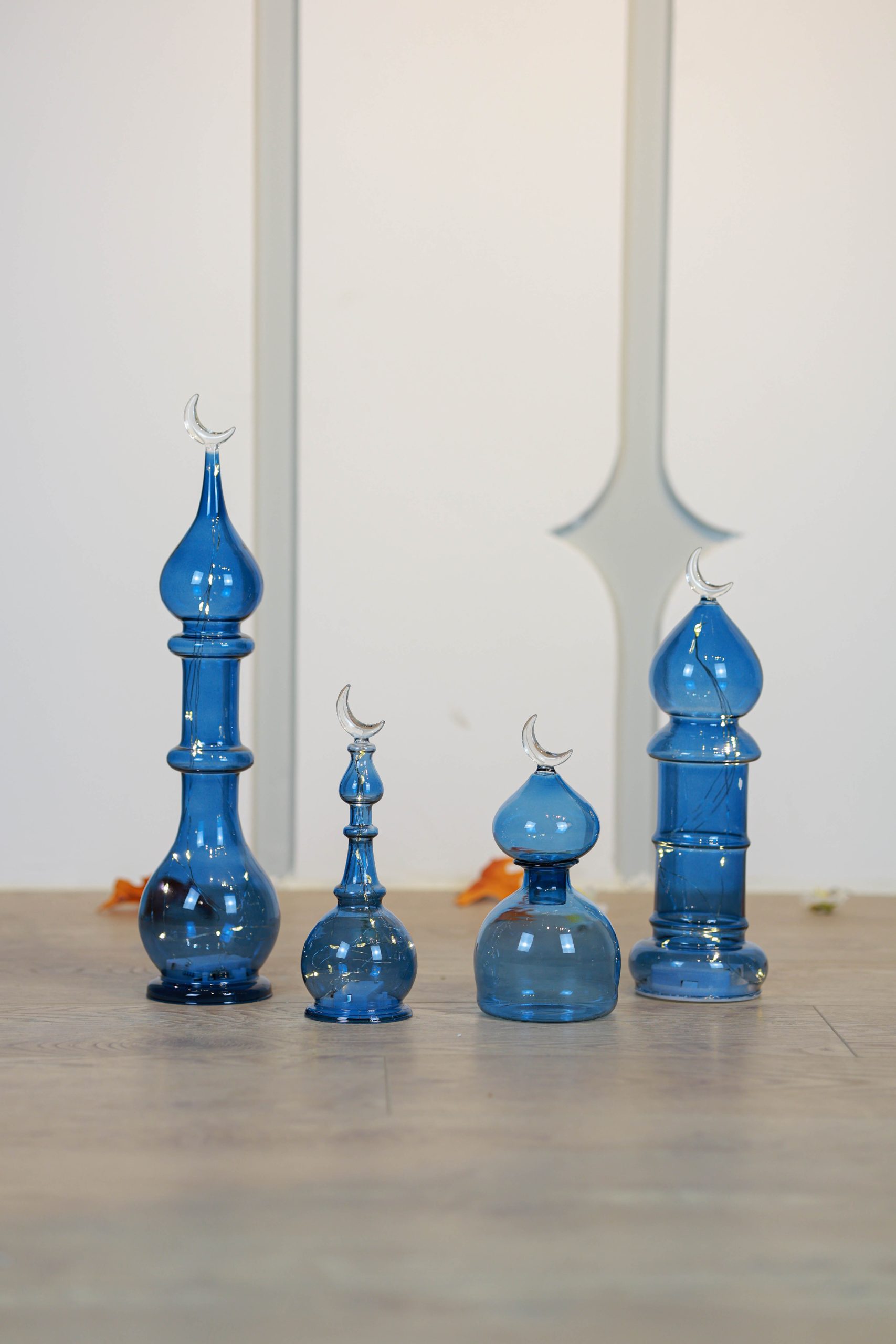 233A1529-2 طقم مآذن 4 قطع ازرق غامق - الصورة 1