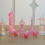 طقم زينة رمضان 6 قطع لون زهري