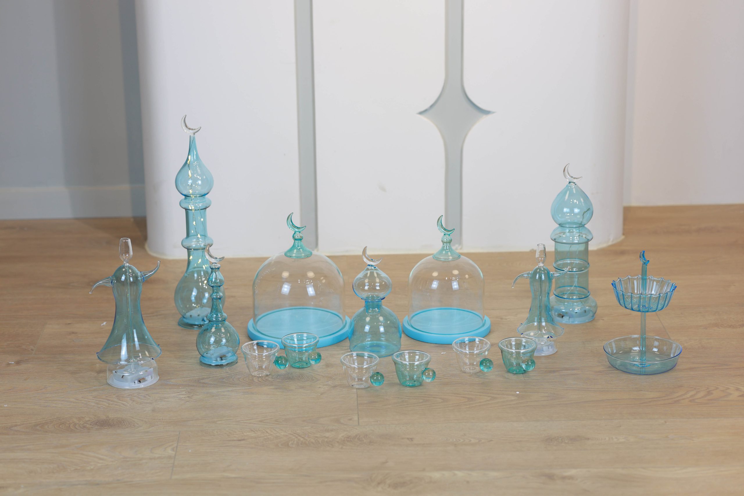 233A1791 طقم زينة رمضان 10 قطع ازرق فاتح - الصورة 1