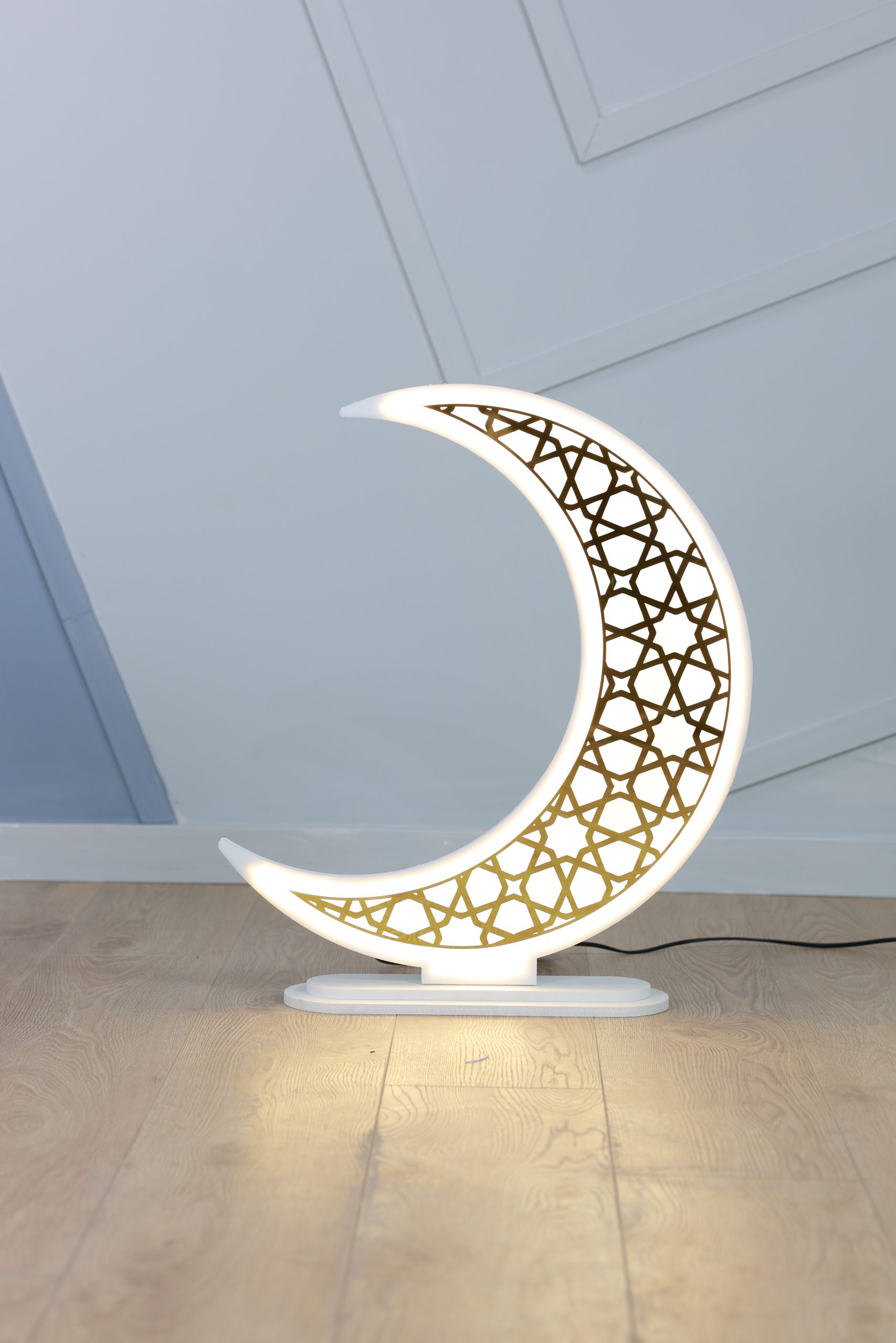 233A2063 هلال رمضان 62 سم مع اضاءة - الصورة 1