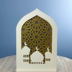 محراب رمضان خشب صغير مع اضاءة