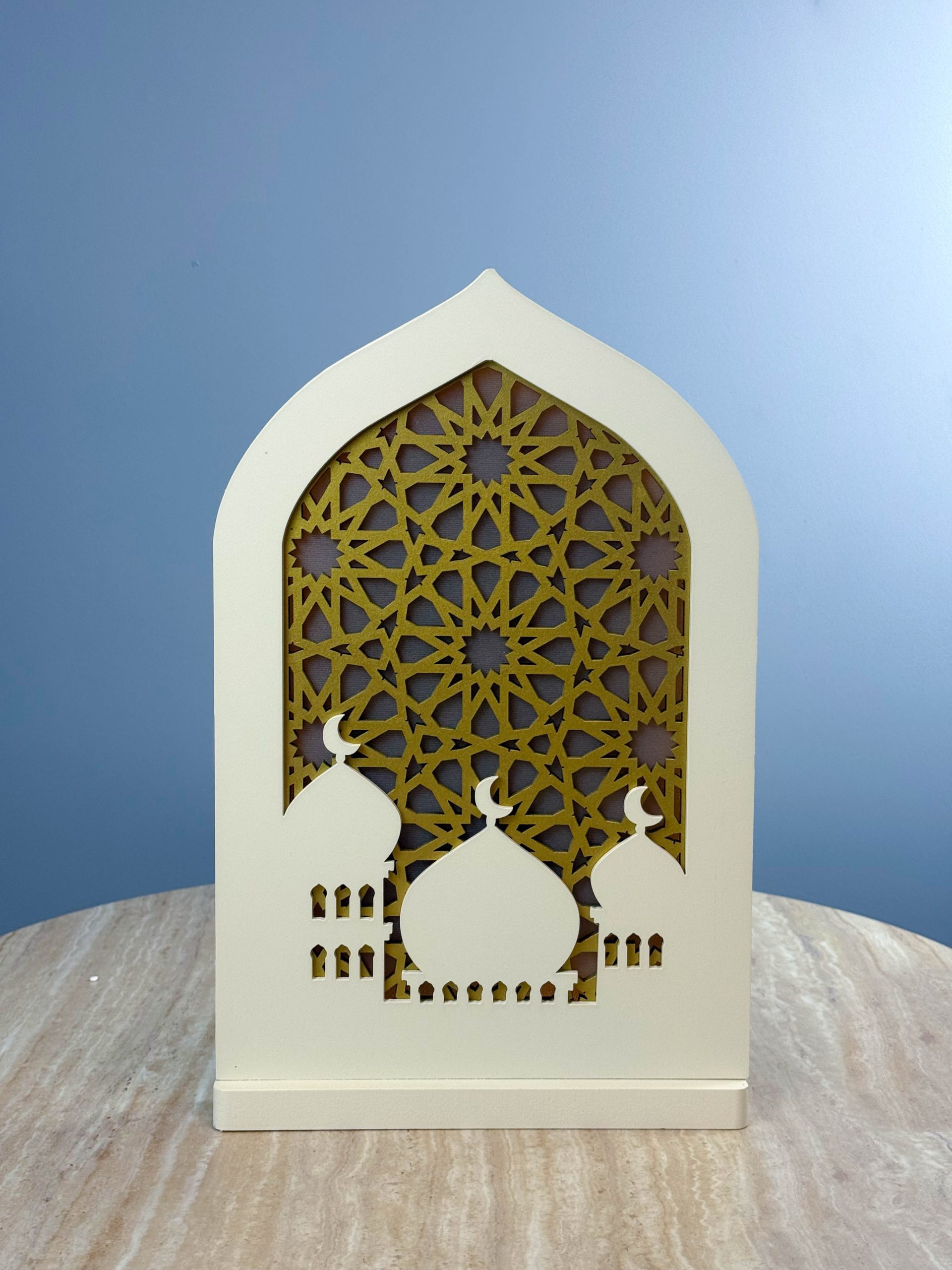 IMG_2211 محراب رمضان خشب صغير مع اضاءة - الصورة 1