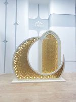⁦هلال رمضان خشب 1م مع اضاءة⁩ - الصورة ⁦3⁩